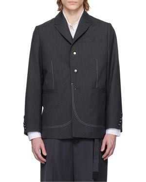 Adererror Single-Breasted Blazer - Blue
