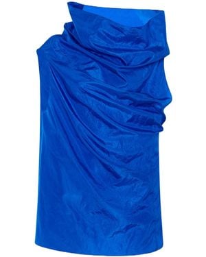The Row Aria Draped-Design Top - Blue