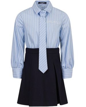 Balmain Long Sleeve Dress - Blue