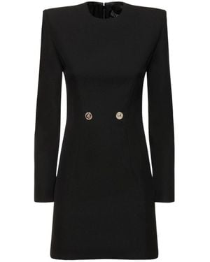 Versace Virgin Wool Mini Dress - Black