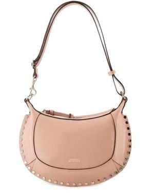 Isabel Marant Oskan Moon Stud-Detailed Shoulder Bag - Pink