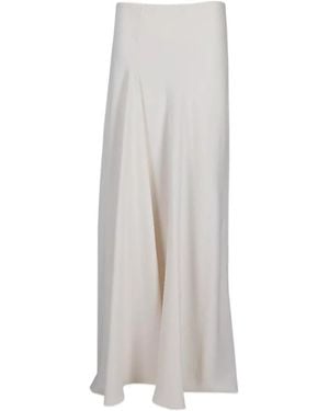 P.A.R.O.S.H. High Waist Flared Midi Skirt - Grey