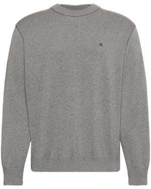 Calvin Klein Cotton Relaxed Jumper - Grey