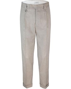 Paolo Pecora Slim Fit Chino Trousers - Grey