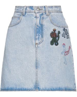 Marni Medium Denim Umbrella Skirt - Blue