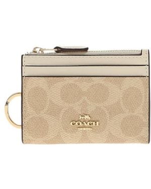 COACH Mini Skinny Id Case - Natural