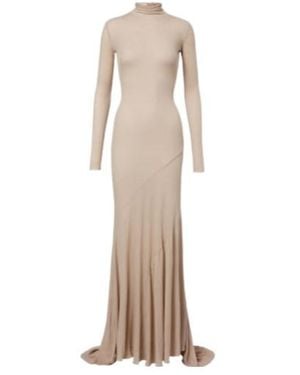 Mugler Cotton Jersey Gown - Natural