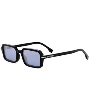 Fendi Eyewear Selleria Rectangle Frame Sunglasses - White