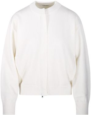 Max Mara Pelago Long-Sleeved Knitted Cardigan - White