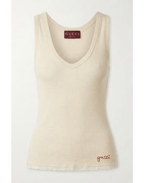 GUCCI ノースリーブトップス Gucci x The North Face Sleeveless Cropped Top Technical Jersey