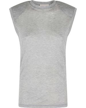 Semicouture Crew-Neck Top - Grey