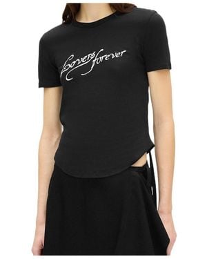 Ann Demeulemeester Floor Micro T-Shirt - Black
