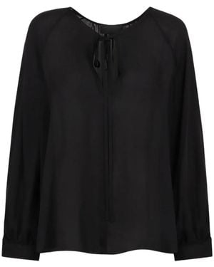 Nili Lotan Acadia Peasant Top - Black