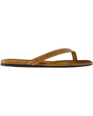 TOTEME Square Head Flip Flops - Brown