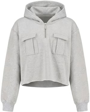Off-White c/o Virgil Abloh Graphic-Print Hoodie - Grey