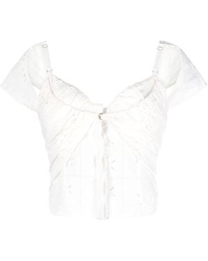Jacquemus Le Haut Tovallo Cropped Top - White