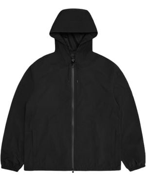 Rains Zippered Long-Sleeved Casual Jacket - Black