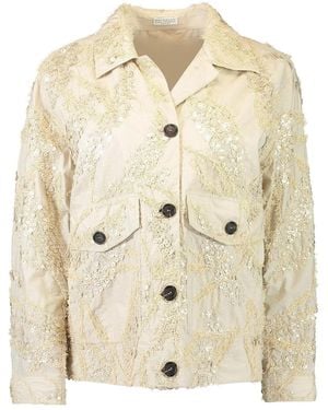 Brunello Cucinelli Long-Sleeved Buttoned Jacket - Natural