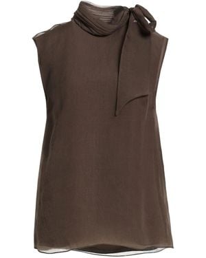 Brunello Cucinelli Dark Top Silk, Brass - Brown