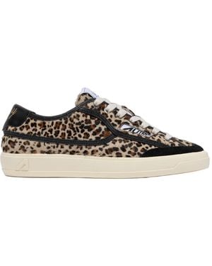 Autry Windscape Leopard Printed Sneakers - Black