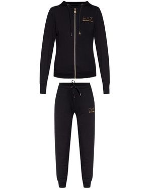 EA7 Logo-Embellished Tracksuit - Blue