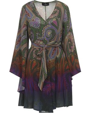 Etro Colourful Mini Dress - Grey