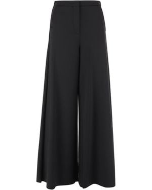 Max Mara Wide-Leg Casual Trousers - Black