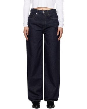Loulou de Saison Unstretched Loose Straight Jeans - Black