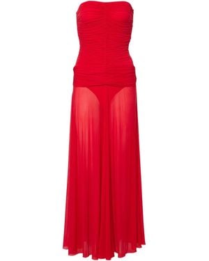 Magda Butrym Ruched Cocktail Dress - Red