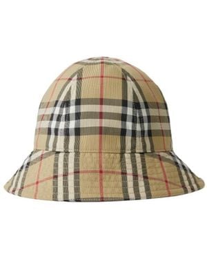 Burberry Vintage Check Dropped Brim Bucket Hat - Multicolor
