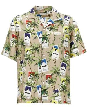 Rhude Cigarette-Printed Short-Sleeved Shirt - Green