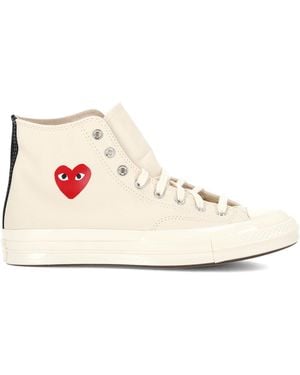 COMME DES GARÇONS PLAY X Converse Single Heart Chuck 70 Trainers - White