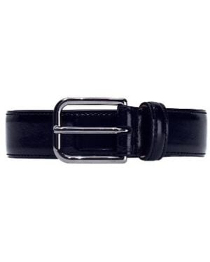 Giorgio Armani Polished Leather Belt - Blue