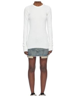 Rick Owens Ribbed Long-Sleeve T-Shirt - White