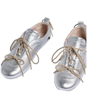 Simone Rocha Ballerina Grip Cut Out Detailed Lace-Up Sneakers - White