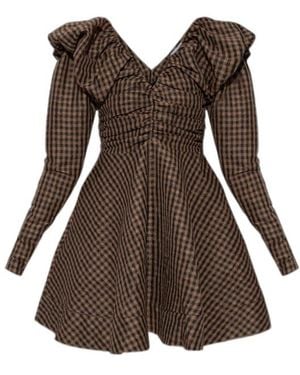 Ganni Short Dresses - Brown