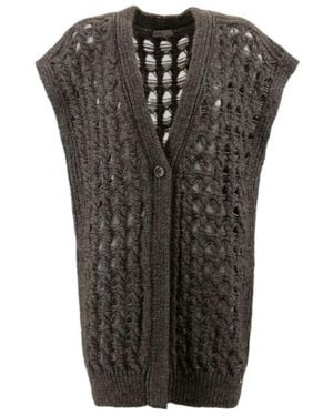 Herno Sleeveless Cardigan - Black