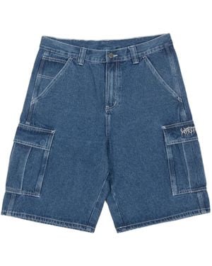 Wasted Paris Belt-Loop Shorts - Blue