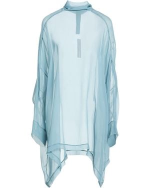 Rick Owens Solid-Colored Chiffon Top - Blue