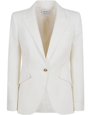 McQueen Single Breasted Tailored Blazer - White