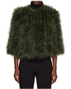 Yves Salomon Short Feather Jacket - Green