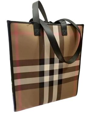Burberry Medium Check Tote - Green