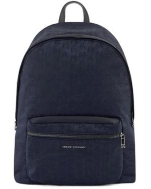 ARMANI EXCHANGE Technical Fabric Backpack - Blue