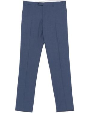 Canali Belt Loop Casual Trousers - Blue