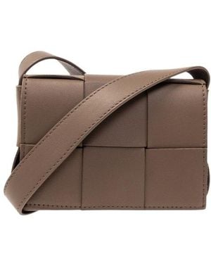 Bottega Veneta Mini Cassette Shoulder Bag - Brown