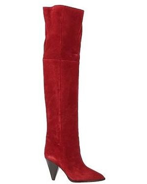 Isabel Marant High-Heeled Pointed-Toe Tall Boots - Red