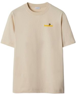 Burberry Bee Printed Crewneck T-Shirt - Natural