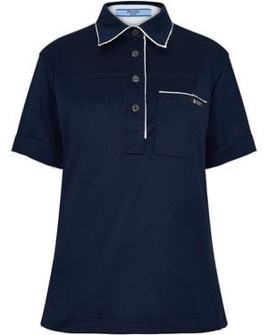Prada Short-Sleeved Polo Shirt - Blue