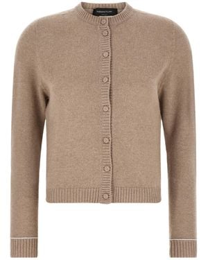 Fabiana Filippi Covered Buttons Cardigan - Natural