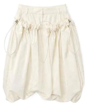 Sacai Drawstring Midi Skirt - Natural
